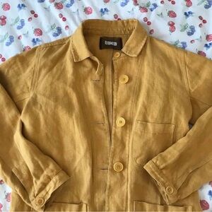 Reformation Mustard Button-Front Utility/Chore Jacket